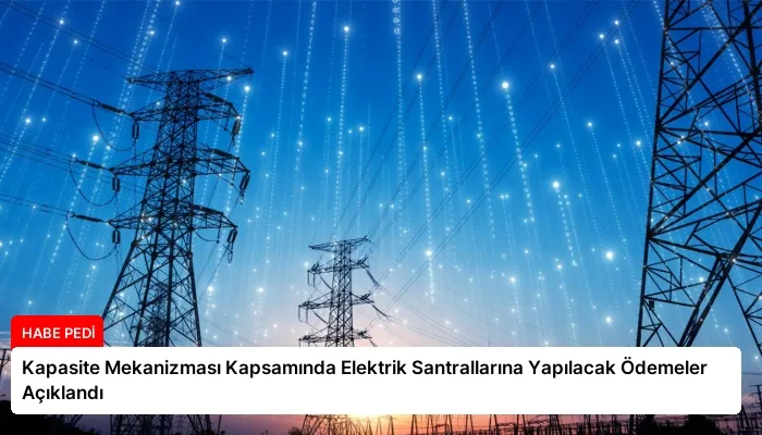 Kapasite Mekanizması Kapsamında Elektrik Santrallarına Yapılacak Ödemeler Açıklandı