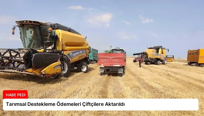 Tarımsal Destekleme Ödemeleri Çiftçilere Aktarıldı