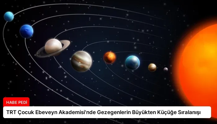 TRT Çocuk Ebeveyn Akademisi’nde Gezegenlerin Büyükten Küçüğe Sıralanışı