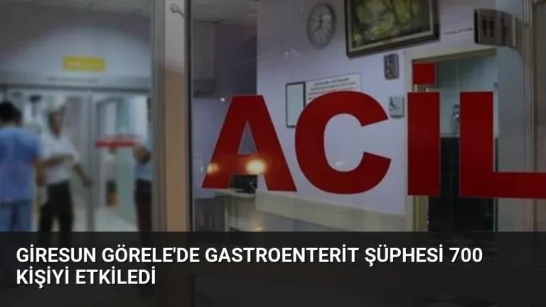 Giresun Görele’de Gastroenterit Şüphesi 700 Kişiyi Etkiledi
